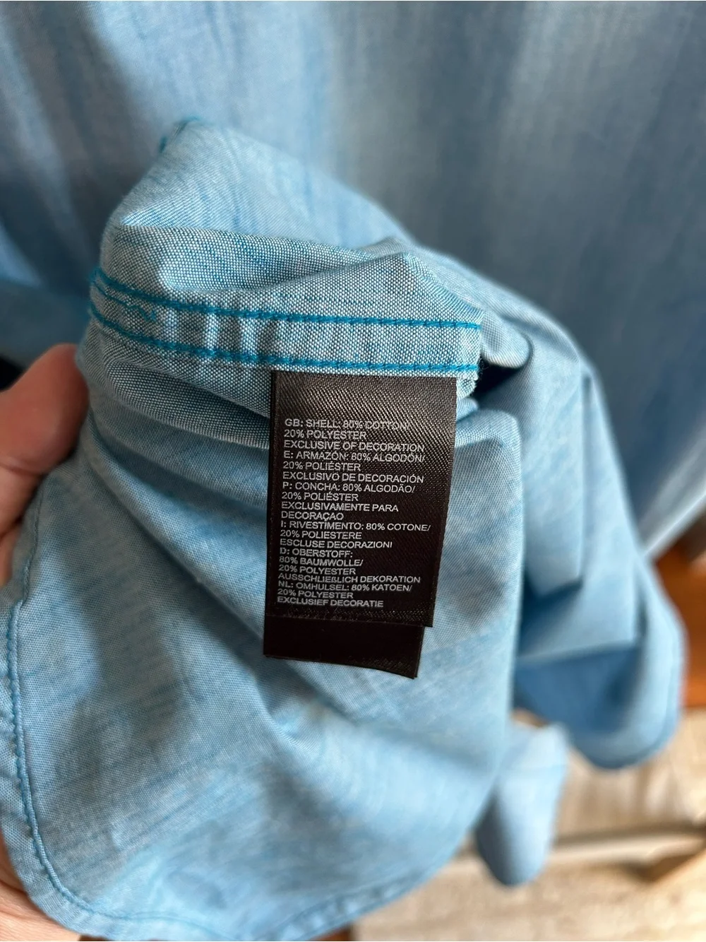 The North Face Light Blue Short-Sleeve Button-Down Shirt